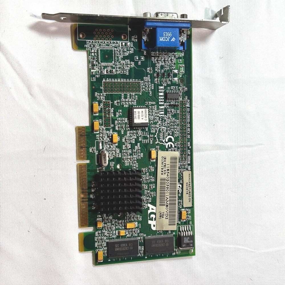 IBM Number Nine SR9 8MB AGP Video Card 01N1959 37L3066 S3 Savage4 Untested